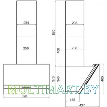 Вытяжка Faber BERYL BK A60 (110.0383.025) картинка 4